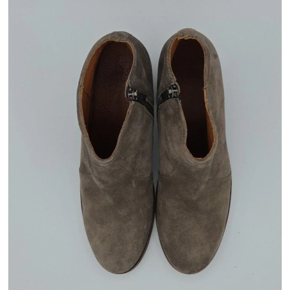 Frye Womens Nora Zip Grey Elephant Suede Ankle Boots Bootie Size 9.5 B EUC - Picture 4 of 10